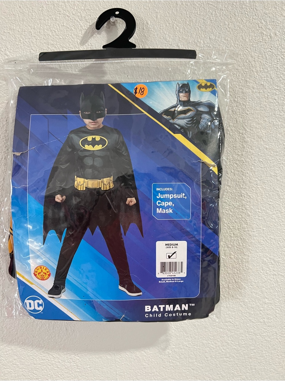 Batman Kids Costume in Black and Yellow - Cape, Jumpsuit & Mask